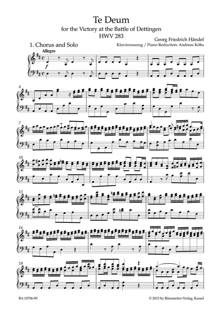 Te Deum for the Victory at the Battle of Dettingen