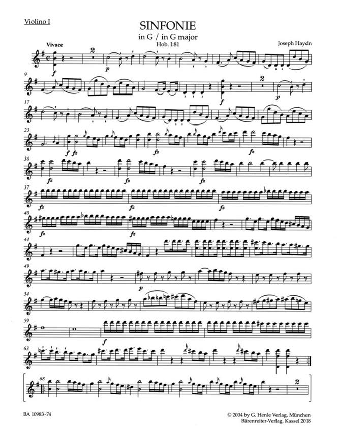 Sinfonie In G