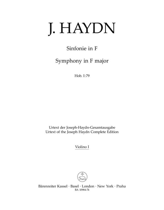 Symphony in F major No. 79 Hob. I:79
