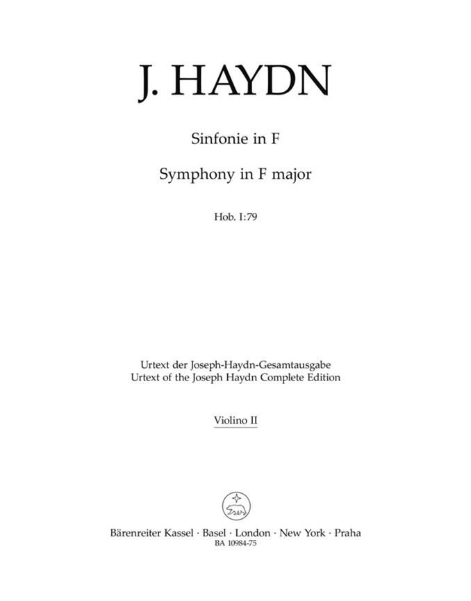 Symphony in F major No. 79 Hob. I:79