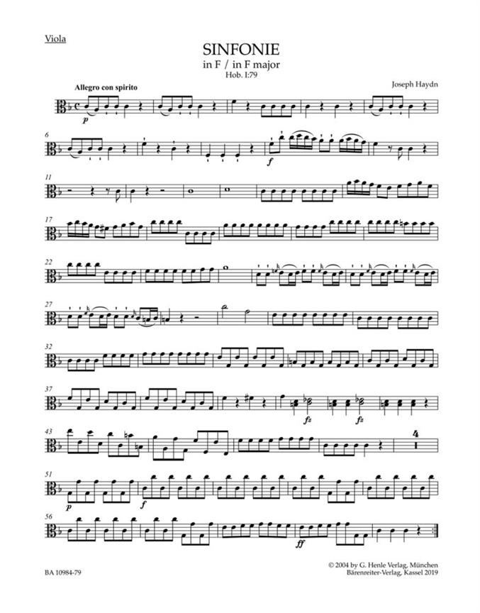 Symphony in F major No. 79 Hob. I:79