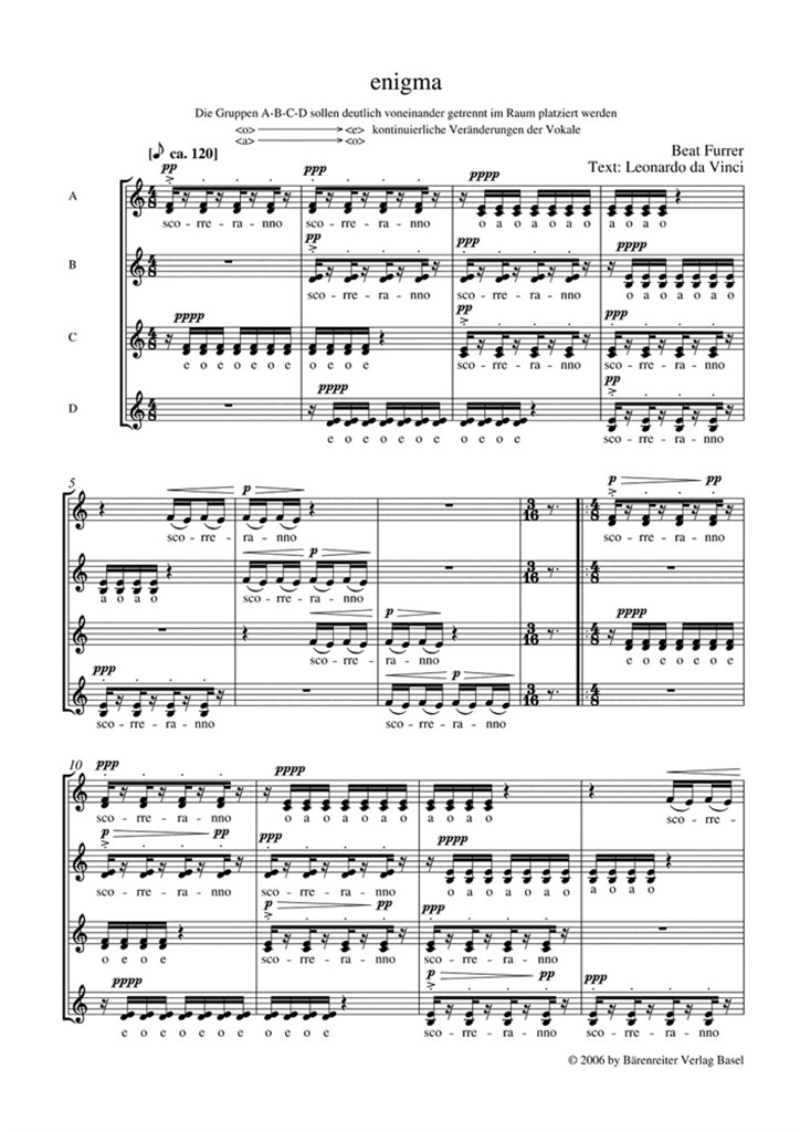 Enigma I- IV & VI für gemischten Chor a cappella
