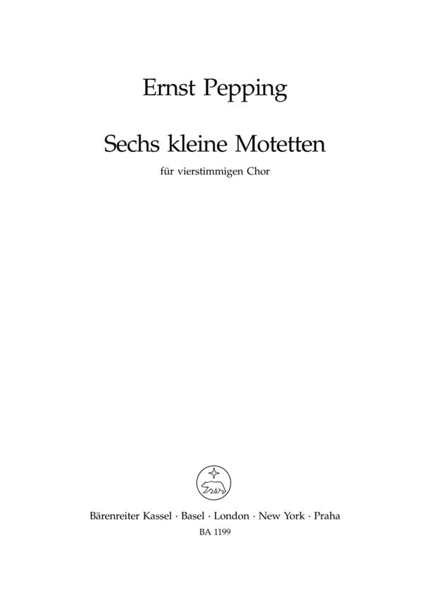 Sechs kleine Motetten