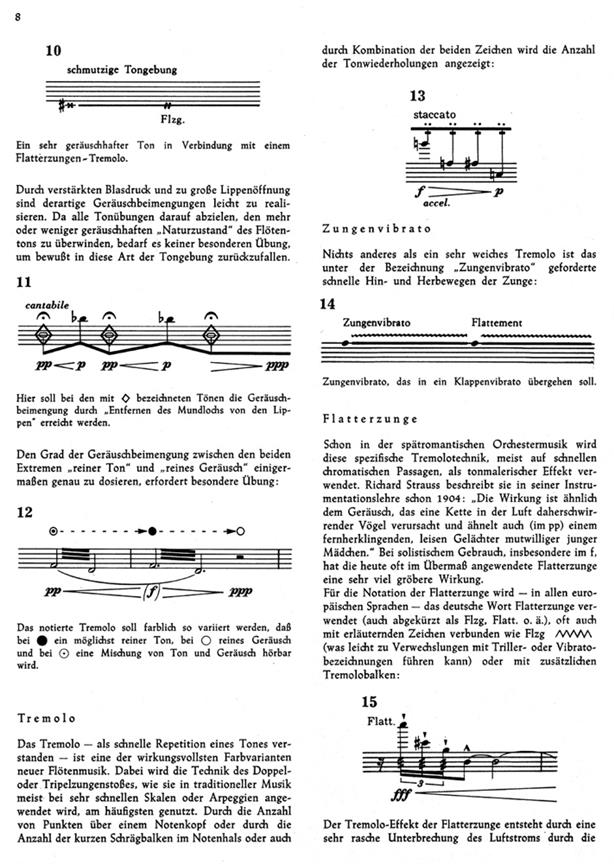 Neue Spieltechniken in der Querflotenmus. nach '50