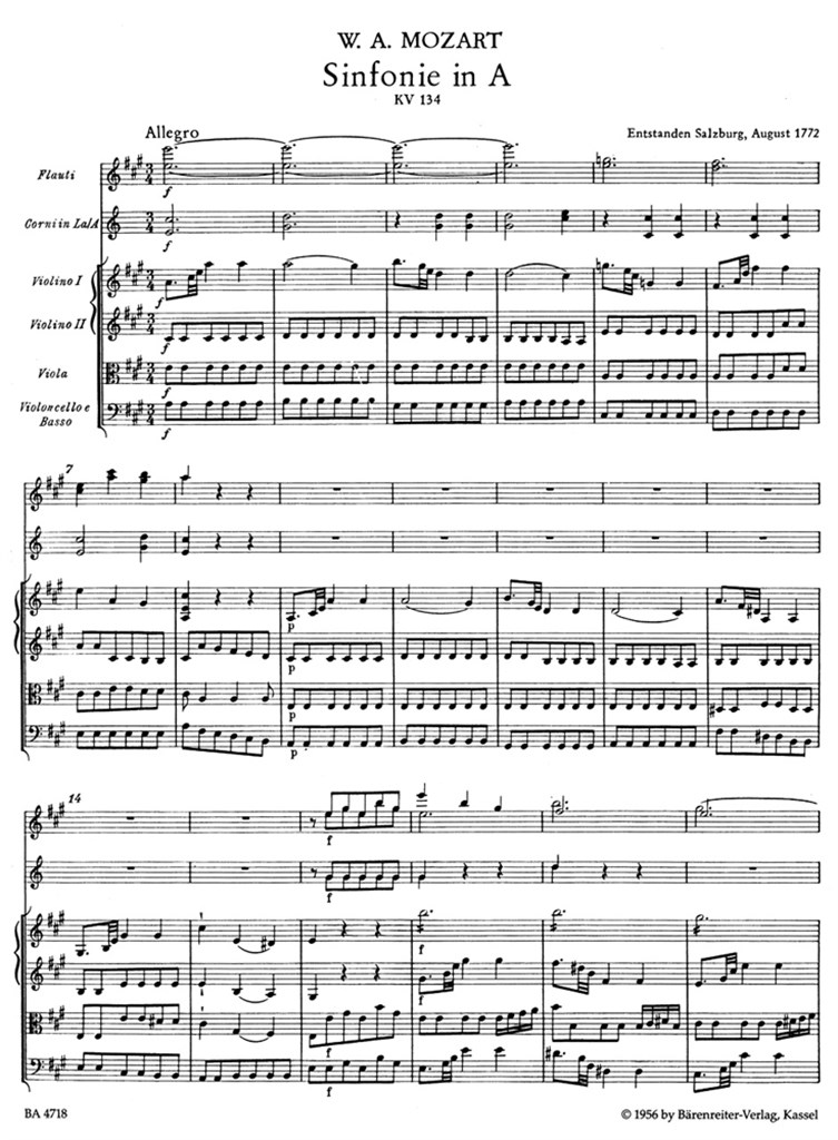 Symphony in A Major No. 21
