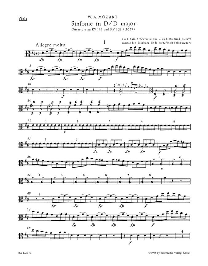 Symphony in D major (K.196/K.121)