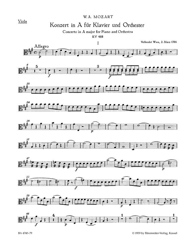 Concerto for Piano No. 23 in A Major