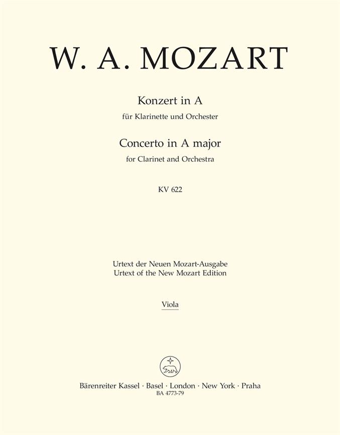 Concerto for Clarinet and Orchestra A major KV 622