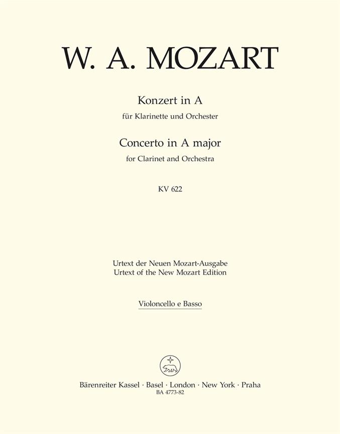 Concerto for Clarinet and Orchestra A major KV 622