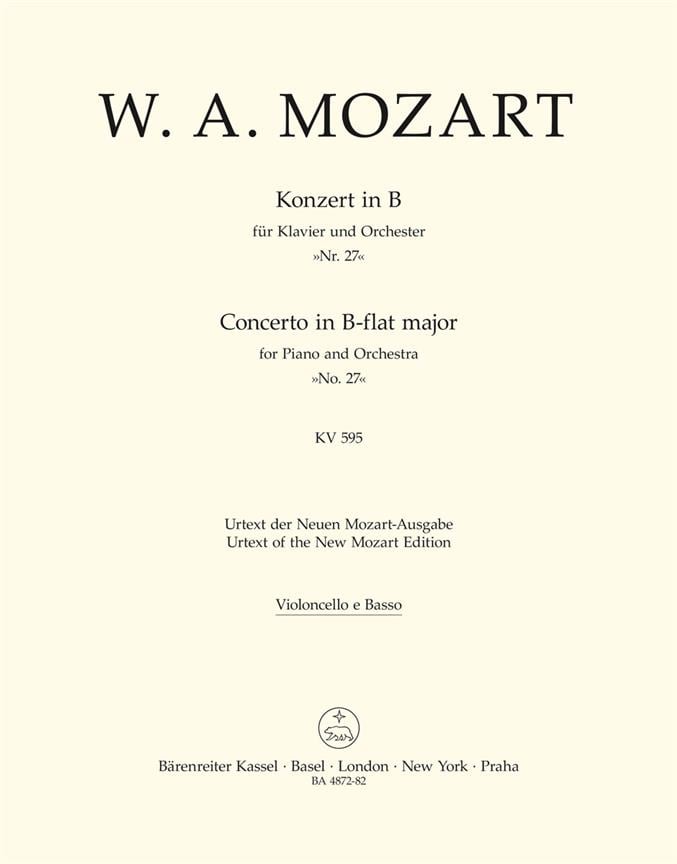 Concerto for Piano and Orchestra No. 27 in Bb major K. 595