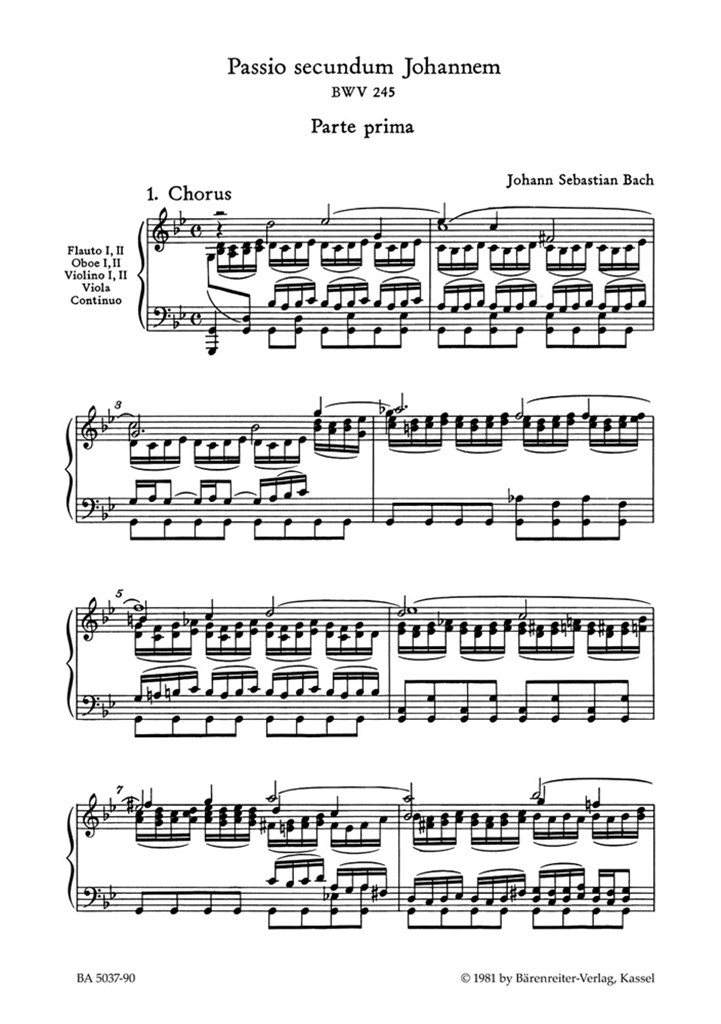 Johannes-Passion (St. John Passion) BWV 245