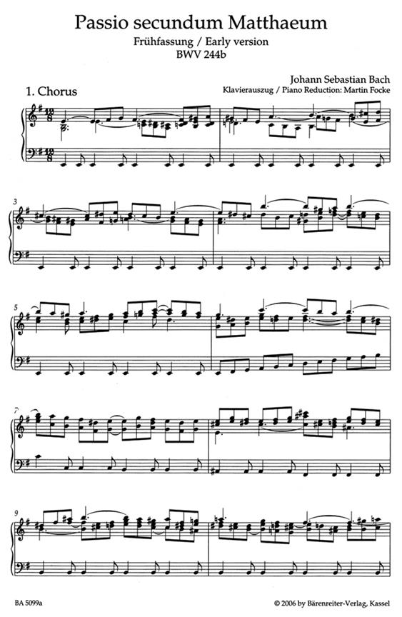 Mattheus Passion BWV244B