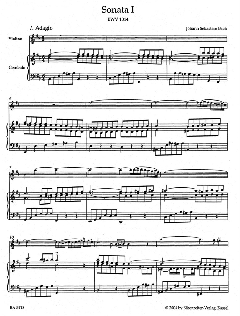 Sonaten(6) 1 BWV1014 1015 1016