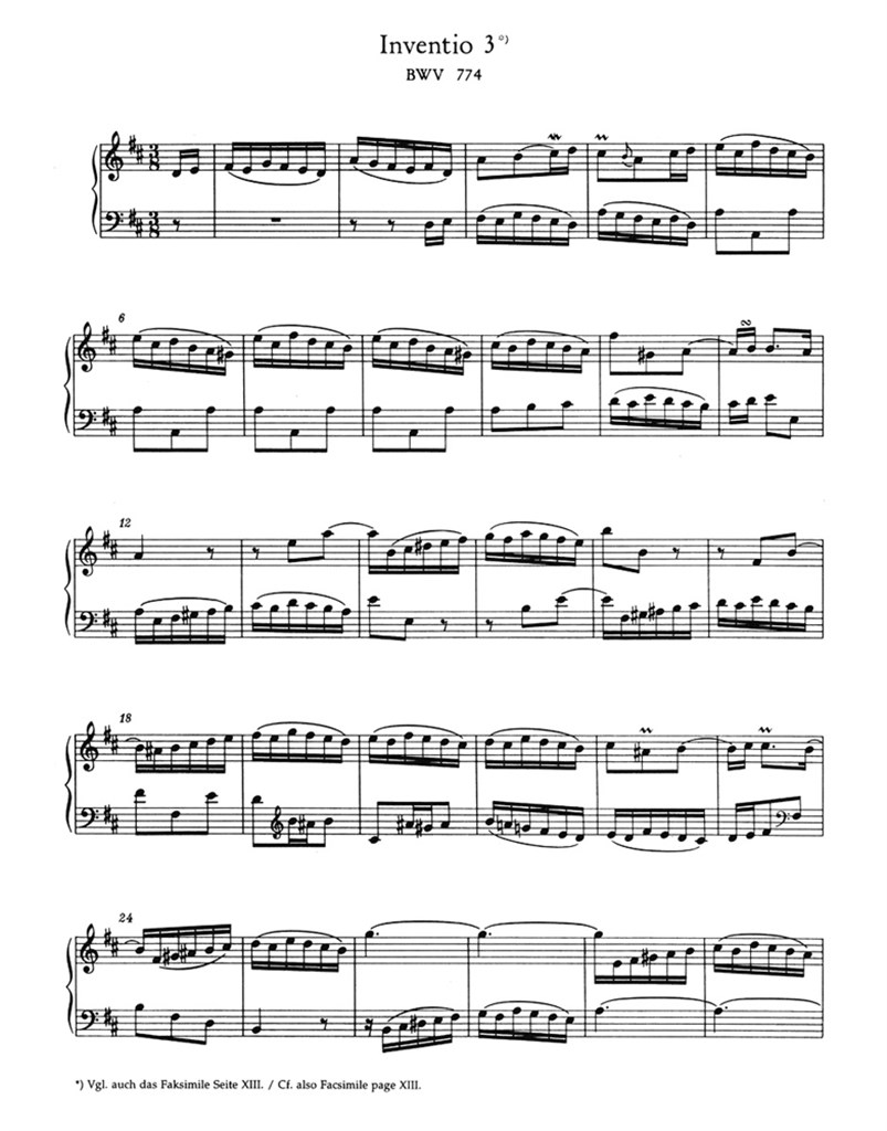 Inventions and Sinfonias BWV 772-801