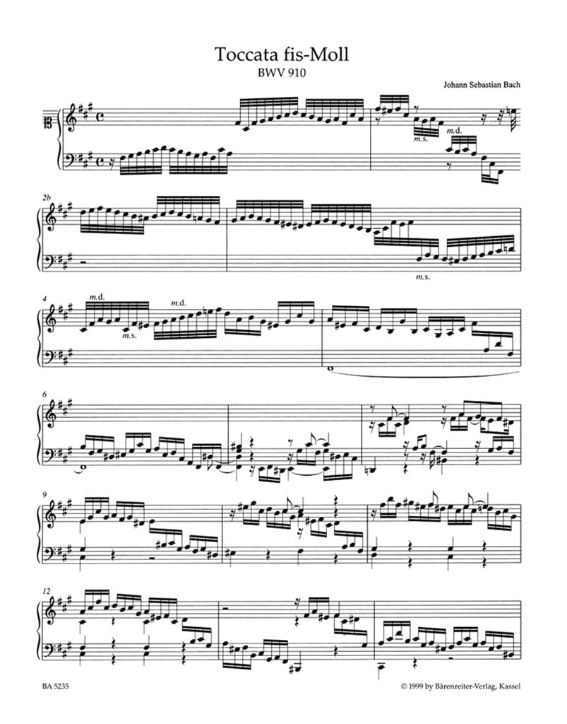 Toccatas BWV 910-916