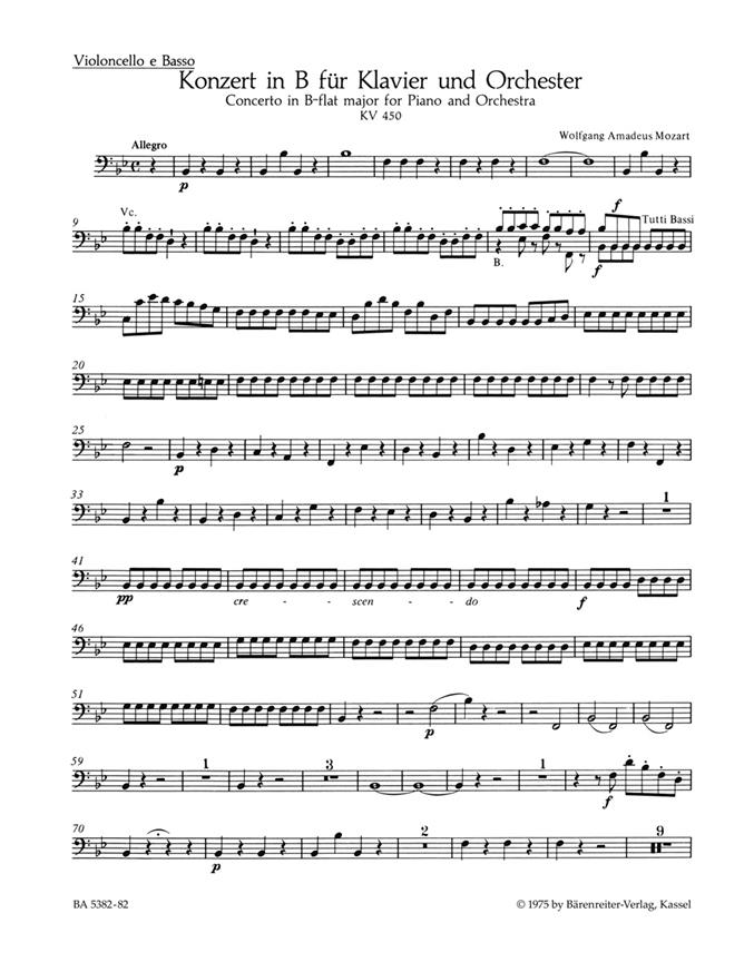 Concerto for Piano and Orchestra No. 15 in Bb major K. 450