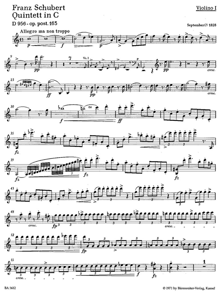 String Quintet C major op. post 163 D 956