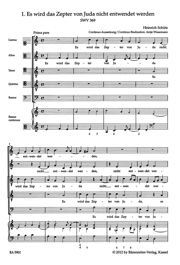 Sacred Choral Music SWV 369-380