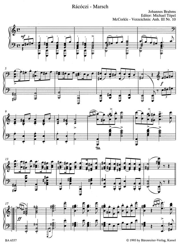 Racoczi-Marsch for Piano