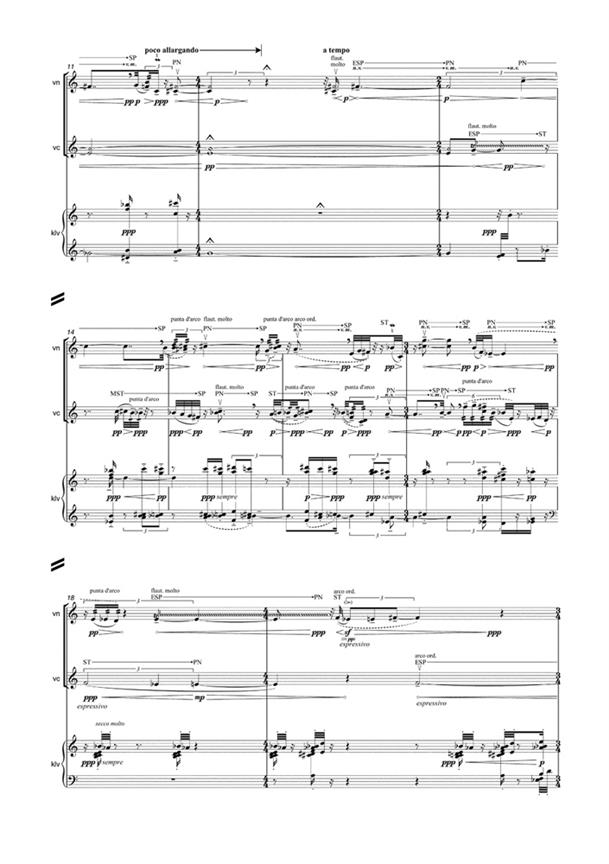 tourbillon. musik fur violine, Cello & klavier