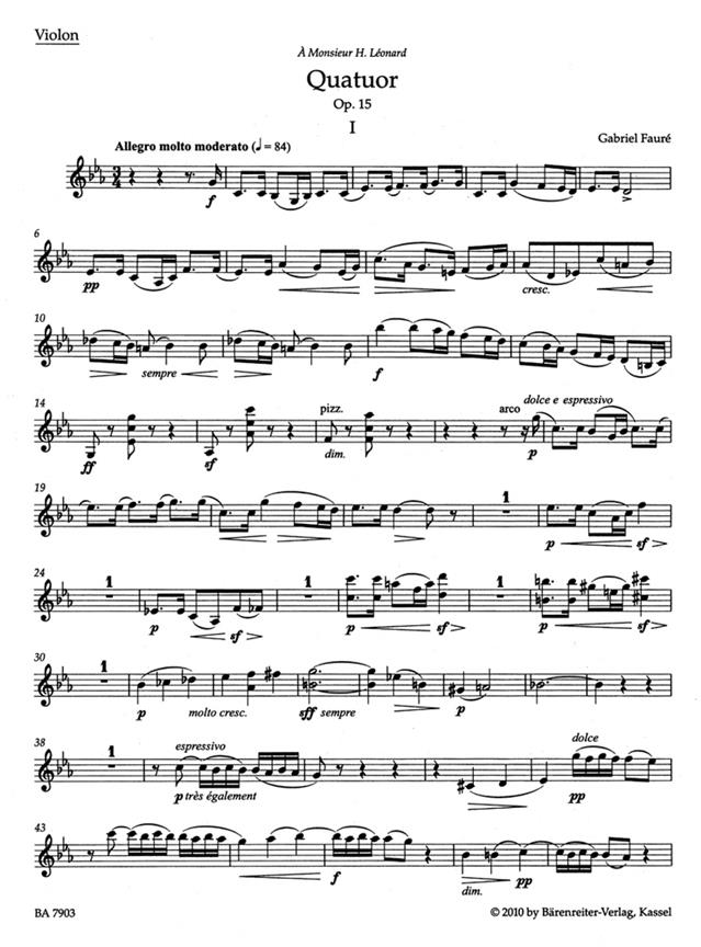 Quatuor c minor op. 15