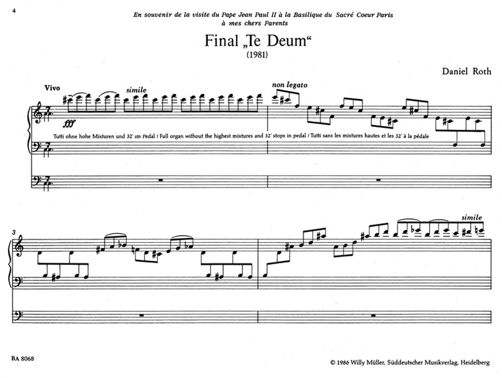 Final Te Deum for Organ
