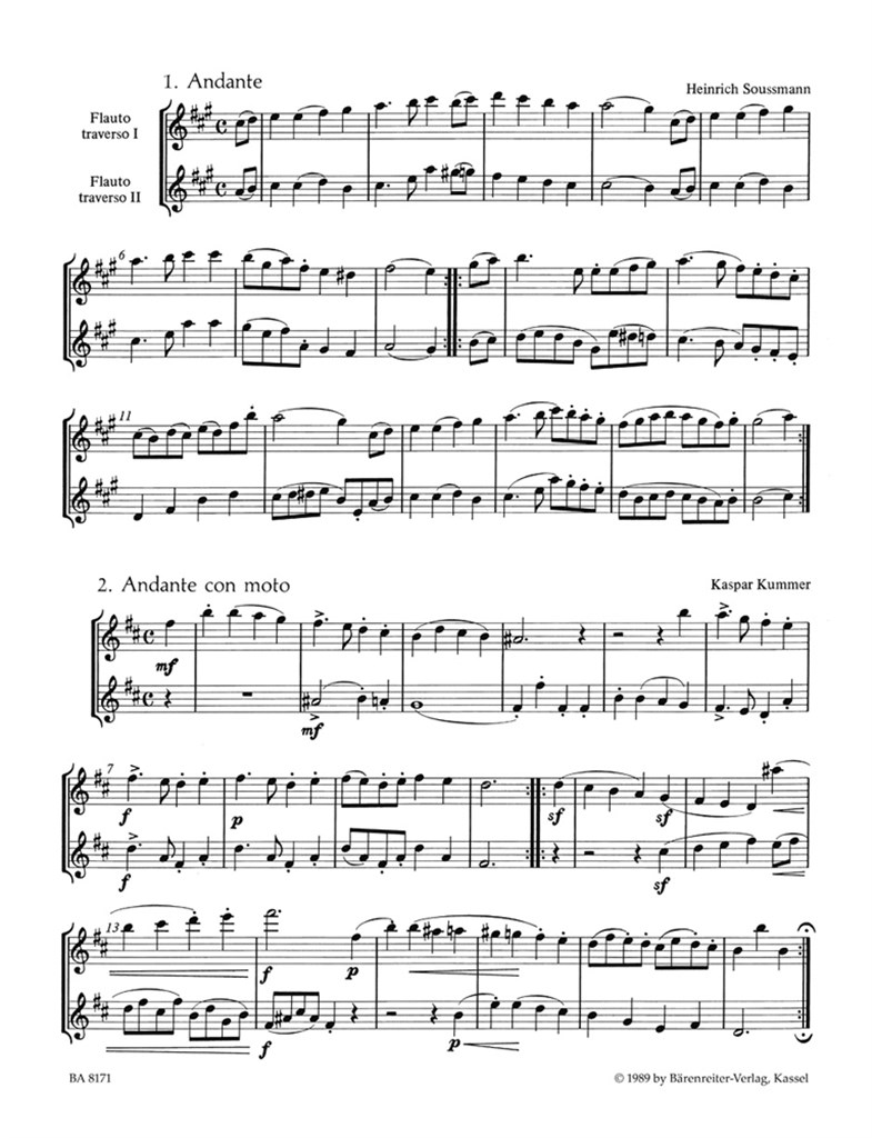 Flötenduos aus 3 Jahrhunderten, Band 1