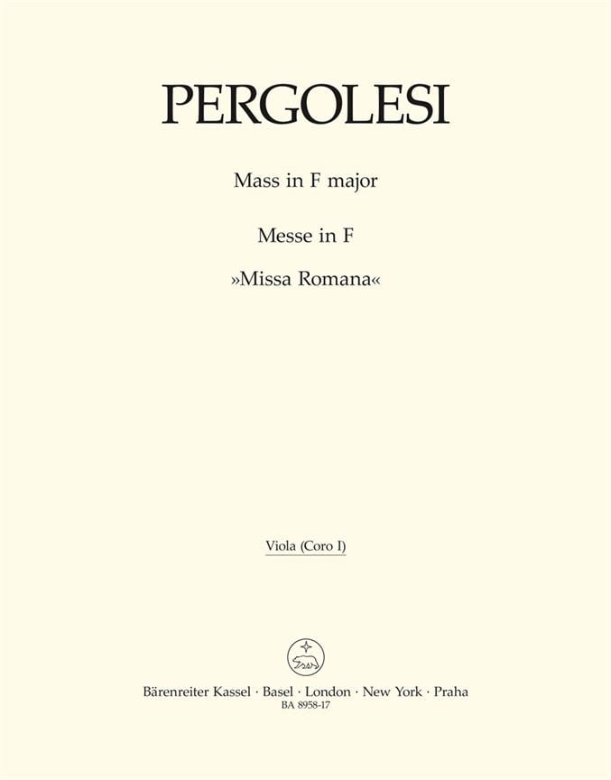 Mass in F major - Missa Romana