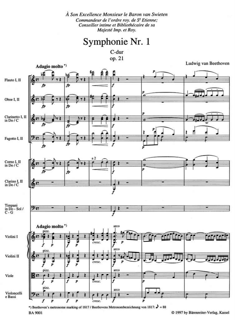 Symphonie Nr. 1 C-Dur op. 21