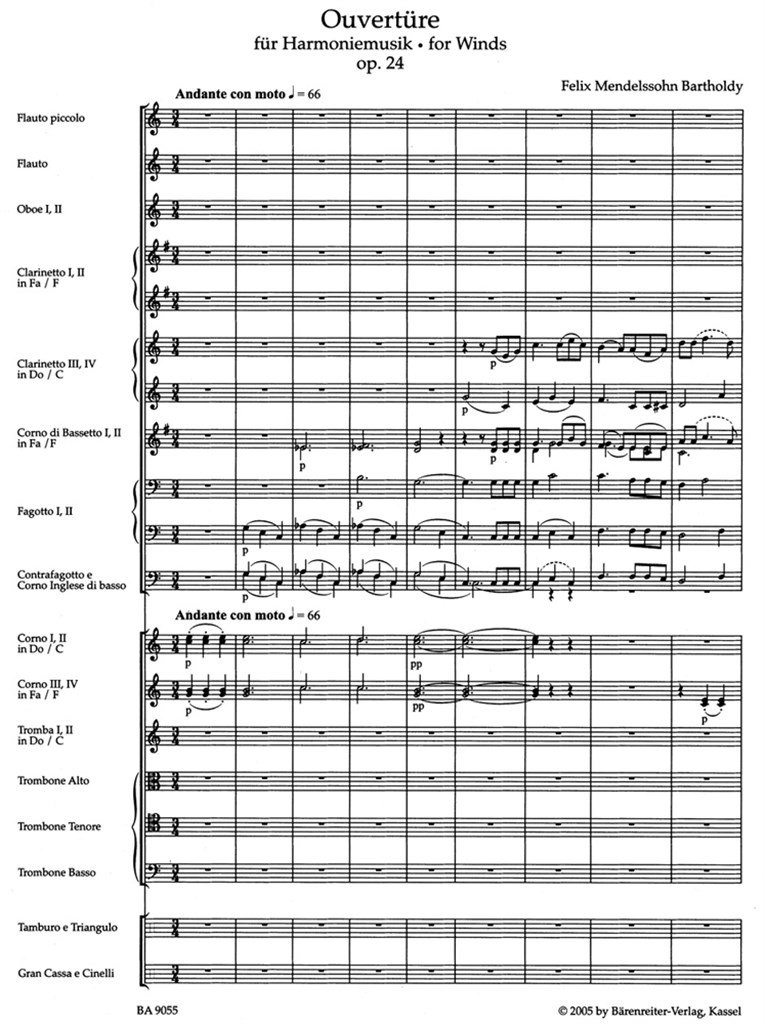 Ouverture for Winds C major op. 24