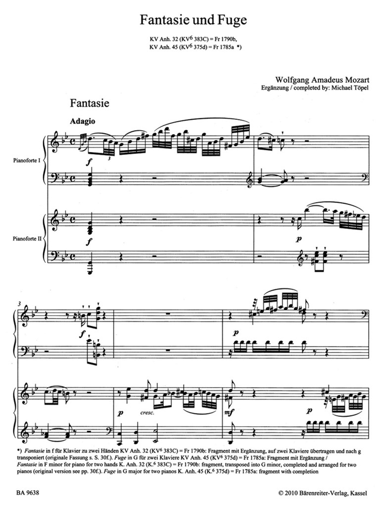 Fantasia in G minor & Fuga in G major,