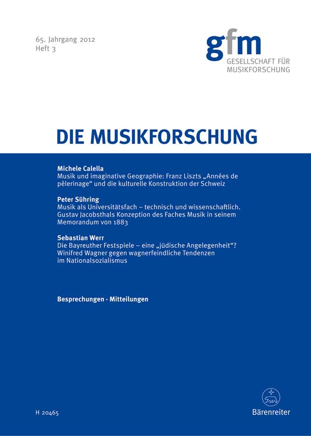 Die Musikforschung, Heft 3/2012