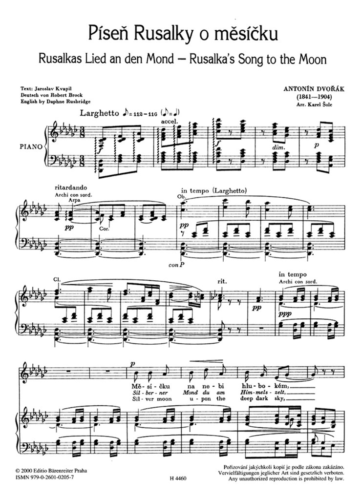 Rusalka'S Lied An Den Mond