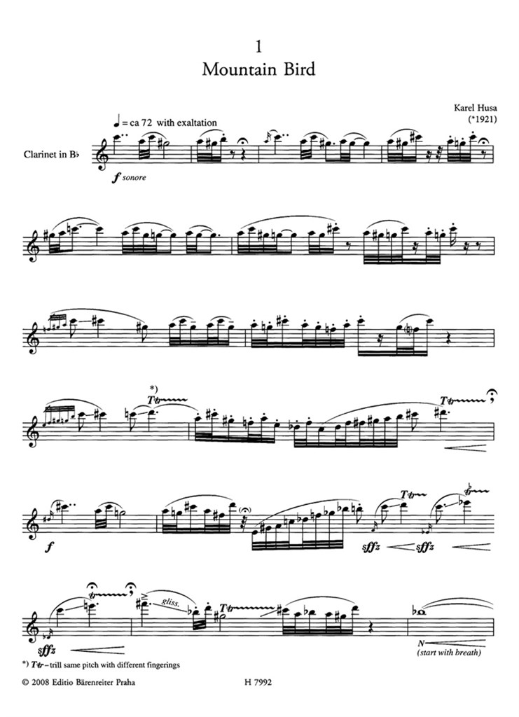 Three Studies for Solo Clarinet