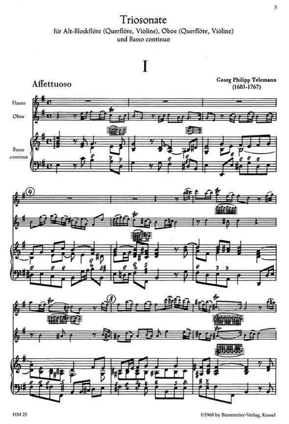 Trio Sonata E Min Trec Ob Bc