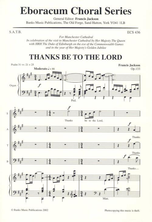 Thanks Be To The Lord