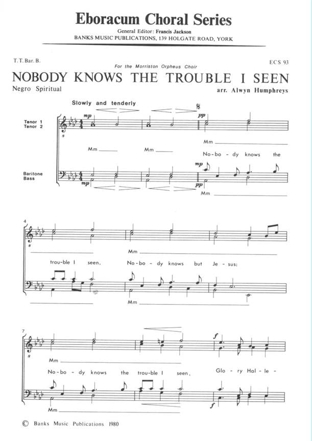 Nobody Knows The Trouble I Seen