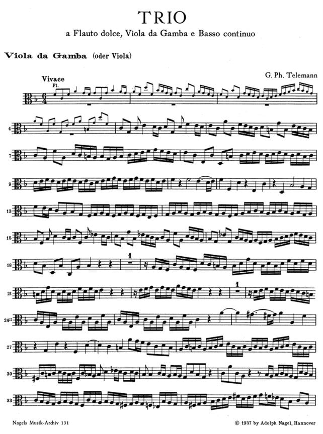 Trio aus den Essercizii Musici