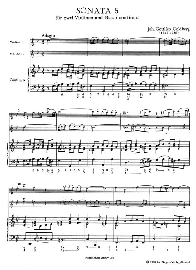 Sonate fur zwei Violinen & BC