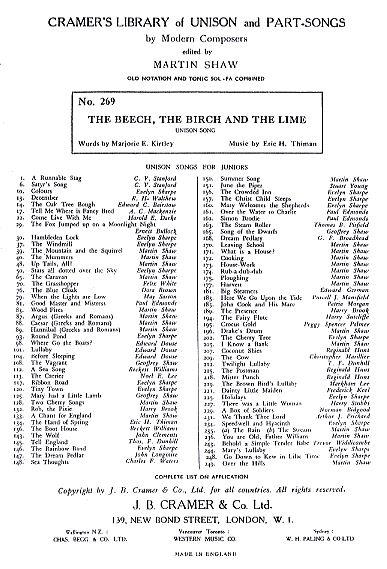 The Beech The Birch And The Lime
