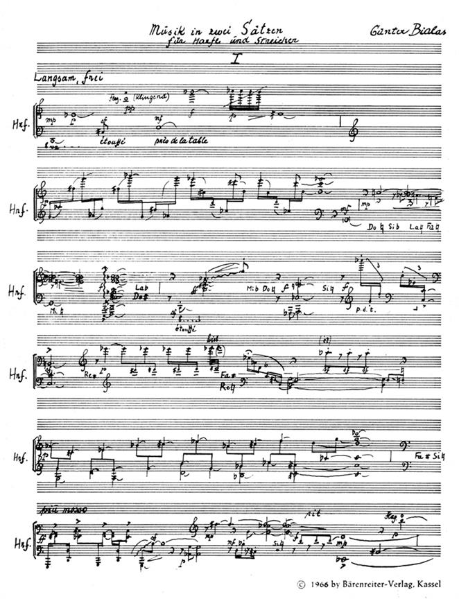 Musik in zwei Satzen