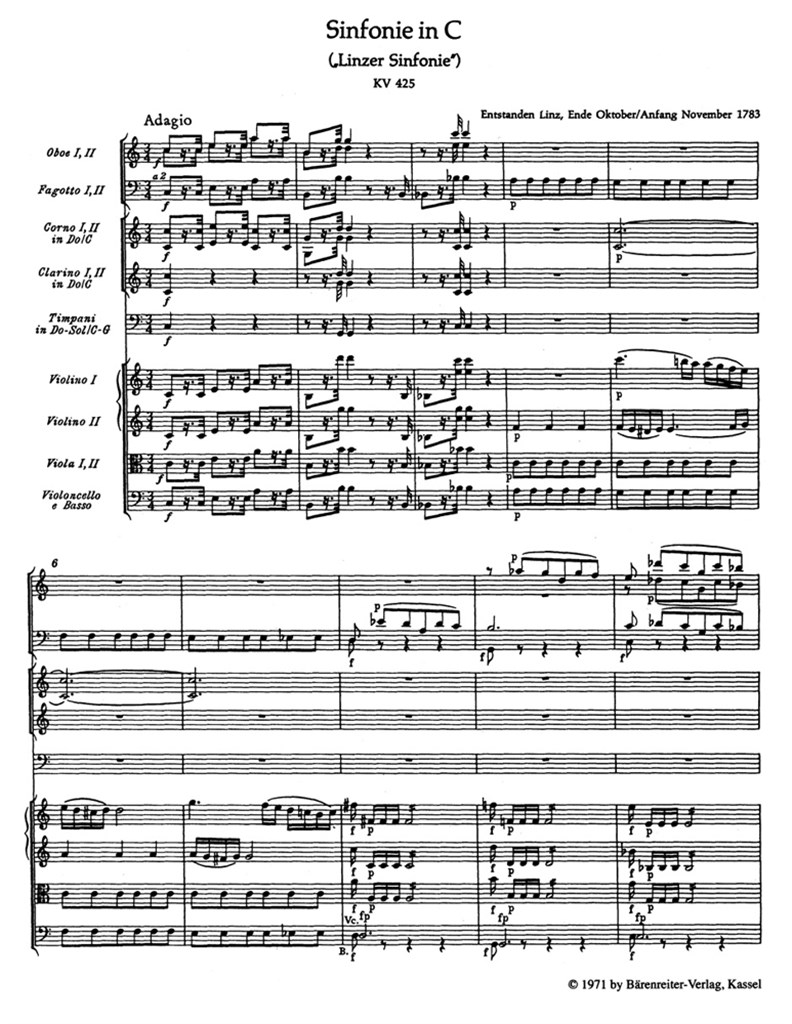 Symphony No. 36 C major KV 425 'Linz Symphony'