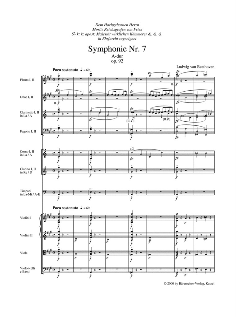 Symphony in A major No. 7 op. 92