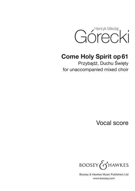 Come, Holy Spirit Op. 61