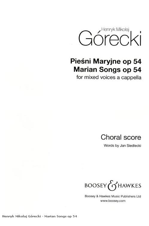 Marian Songs Op. 54