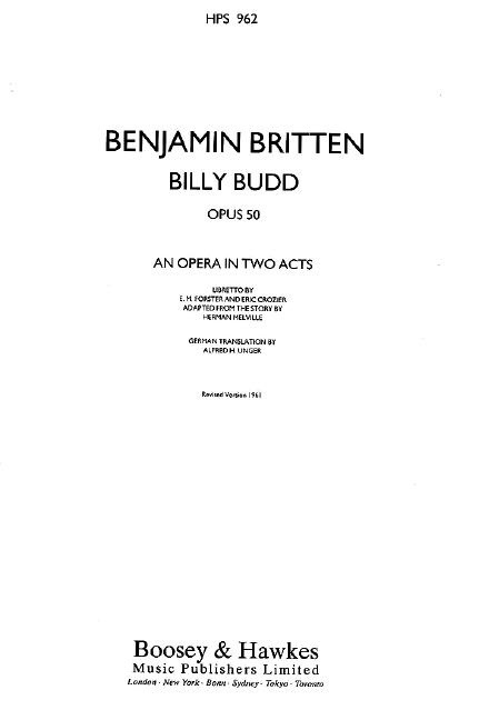Billy Budd Op. 50