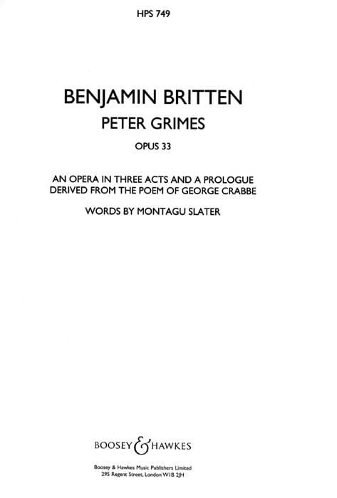 Peter Grimes op. 33