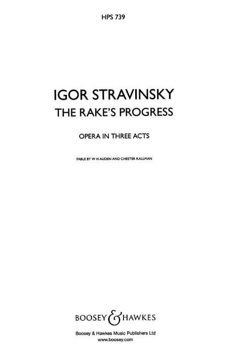 Der Wüstling (The Rake's Progress)