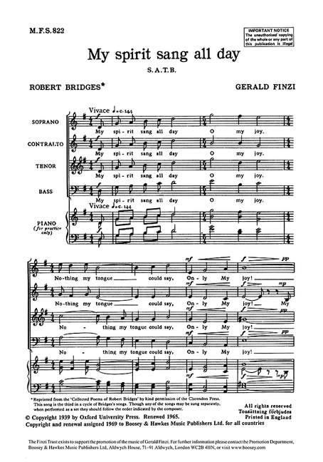 Nr. 3 My spirit sang all day op. 17/3