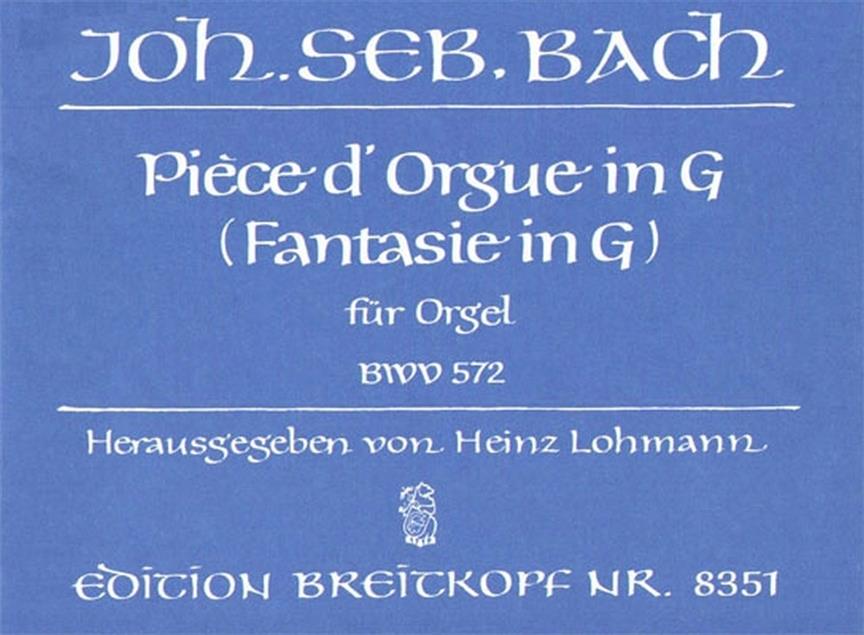 Piece D'orgue in G BWV 572